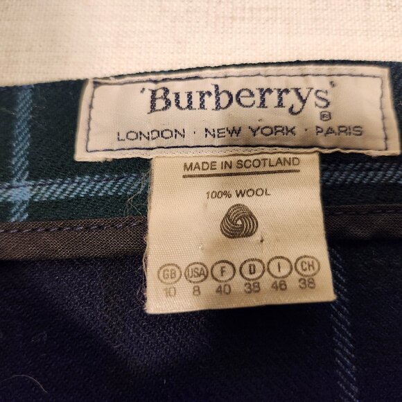 Vintage Burberry Plaid Skirt SZ 8 - Picture 2 of 7